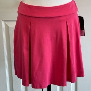 Kinesis bright pink pleated front A-Line Pull-On Tennis Skort nwt